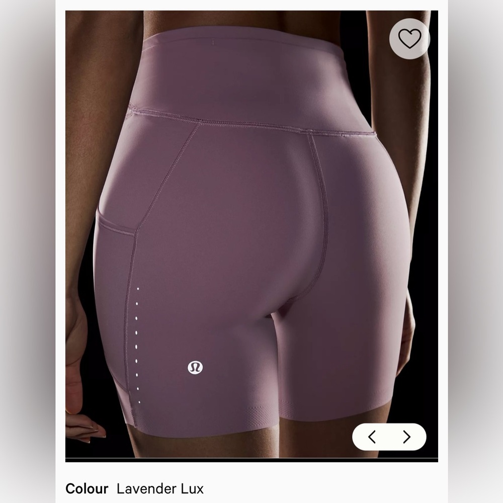 Lululemon Fast and Free High-Rise Short 6" 5 Pocket - Lavender Lux - Size 8 - Picture 4 of 8